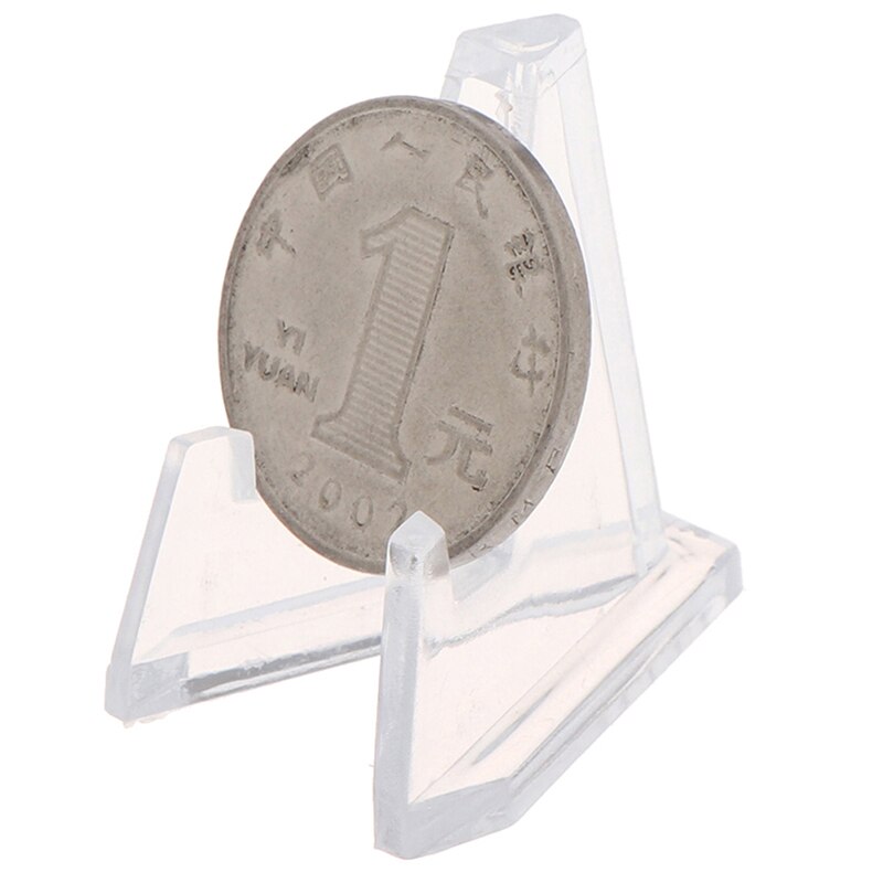 1Pc Acrylic Stands Mini Coin Display Easel Holder Small Display Rack for Display Coin Capsule Challenge Coin Medal Holder