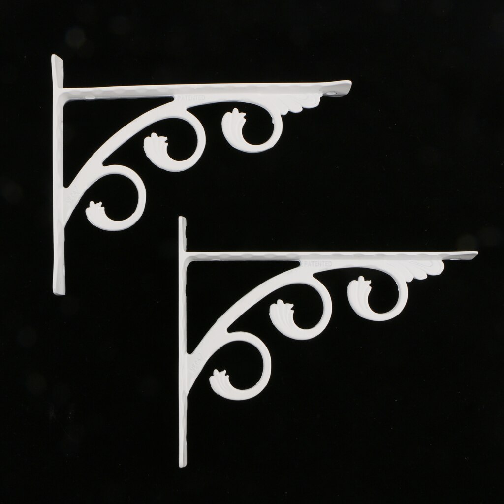 2 stuks l-vormige wandplankbeugels van metaal, wit, voor decoratieve planken thuis/op kantoor of montage van reservoirs