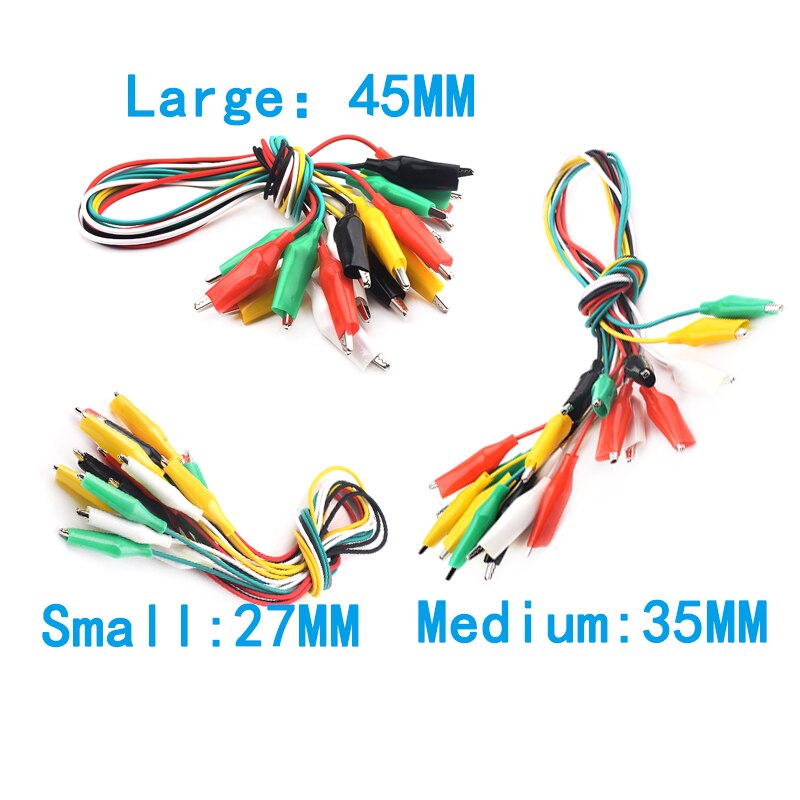 10PCS/LOT 10pcs Alligator Clips Electrical DIY Test Leads Alligator Double-ended Crocodile Clips Roach Clip Test Jumper Wire