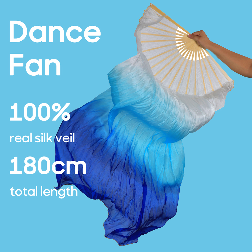 Wachlarz robić Tańca Brzucha Damski 100% Jedwab Prawdziwy Woale Składany Wachlarz Rekwizyty robić Ćwiczeń Tańca Akcesoria robić Występów Scenicznych Strój Taneczny: XXS / FIOLETOWY