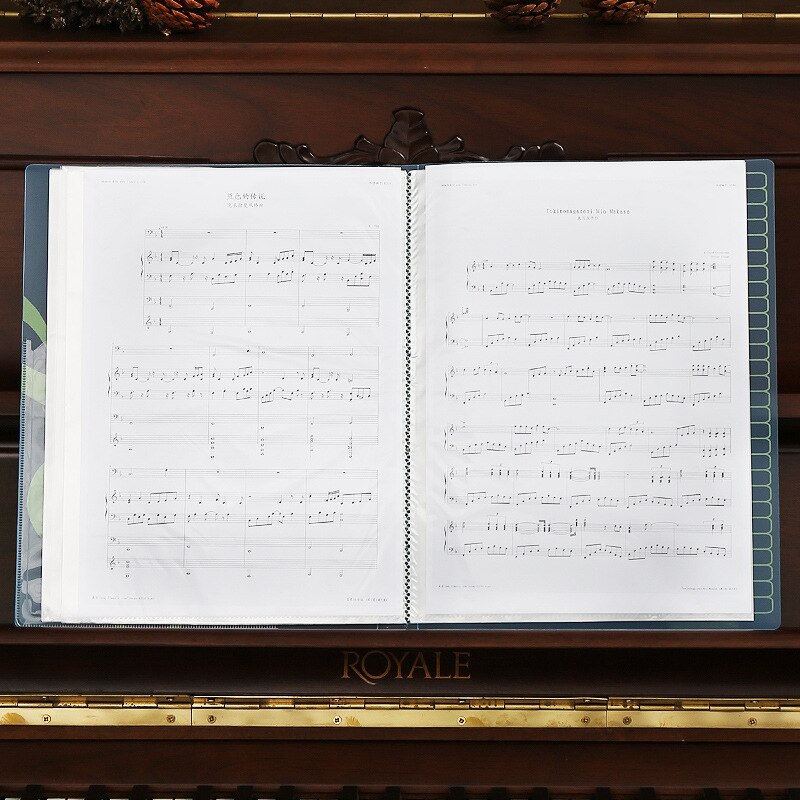 Elegante Kinderen A4 Note Muziek Map Map Piano Personeel Manuscript Collection 80 Pagina &#39;S Kan Worden Ingevoegd In Pocket Clip