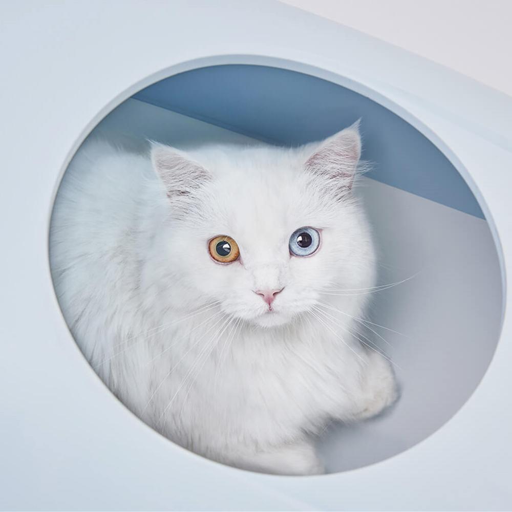 Original Xiaomi Mijia Furrytail Pet Toilet Box Dual Use Cat Litter Case Cats Lavatory Anti-Splash Loo Sandbox Cat Potty for Home