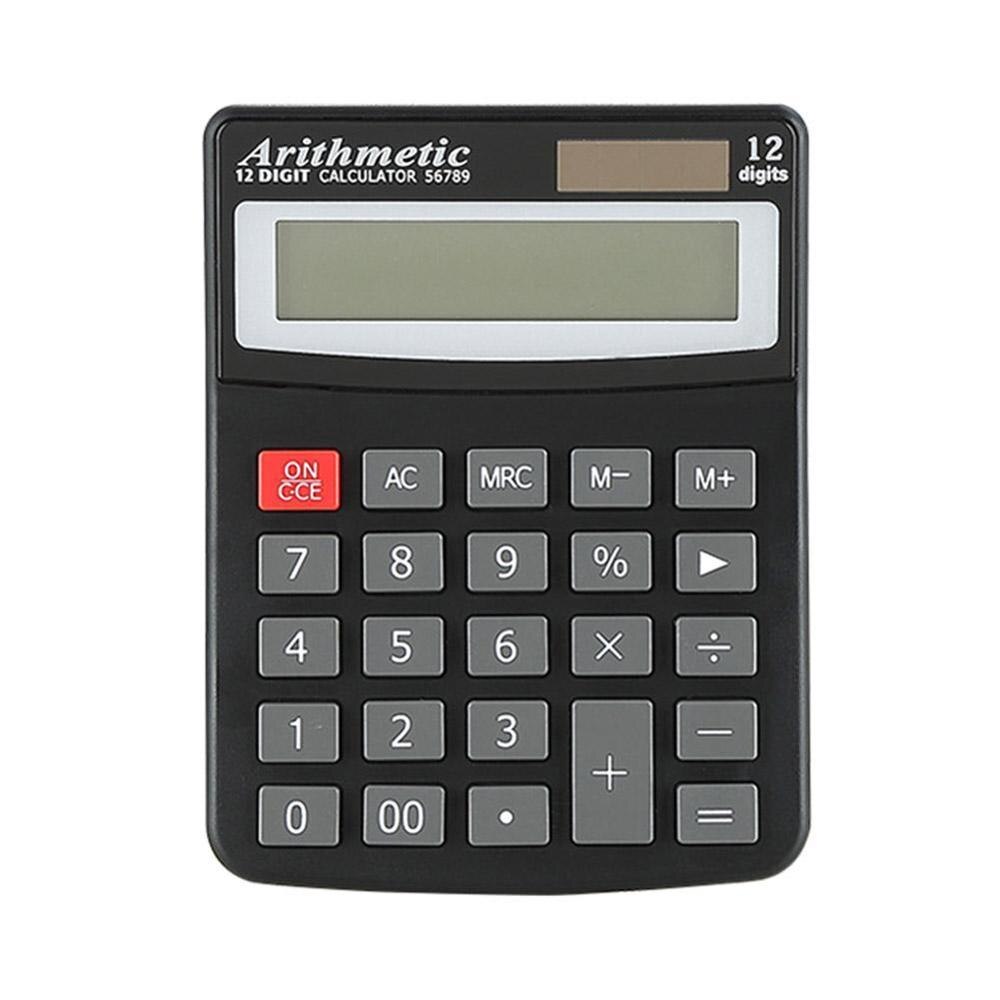 Solar Calculator 12 Digit Large Screen Calculator Financial Supply Clear Office Stationery Inventory Dual Home Power Accoun A4P8: black