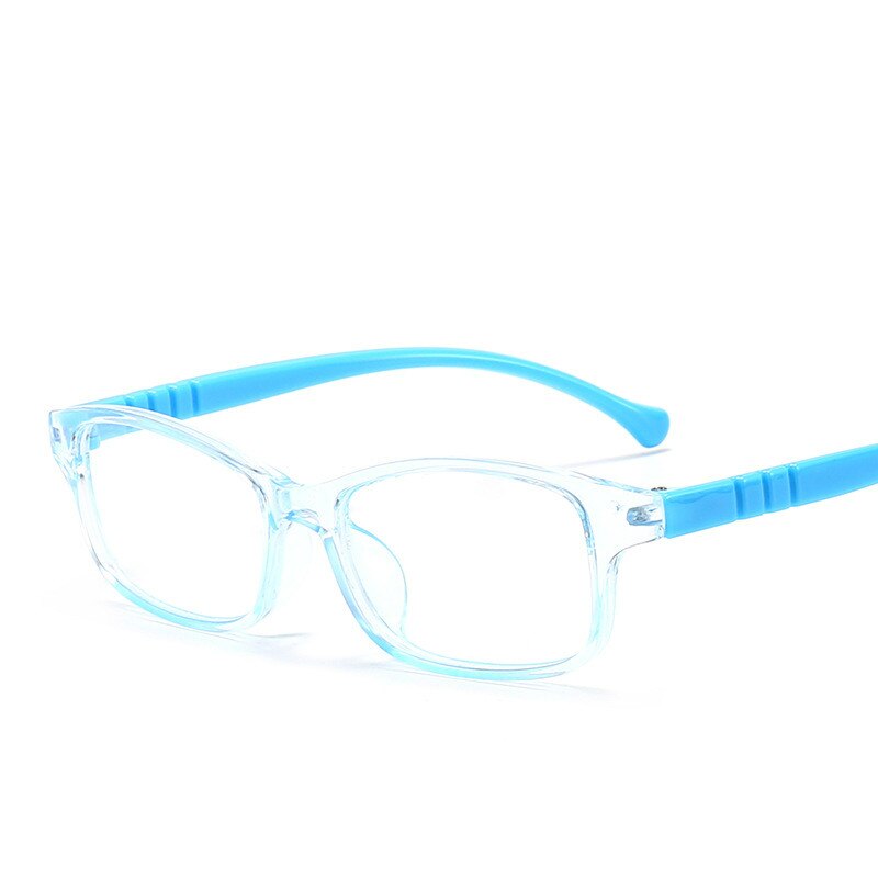 Farverige ramme børn briller kid optiske briller lys komfortable anti blå briller dreng vintage briller pige: Blå