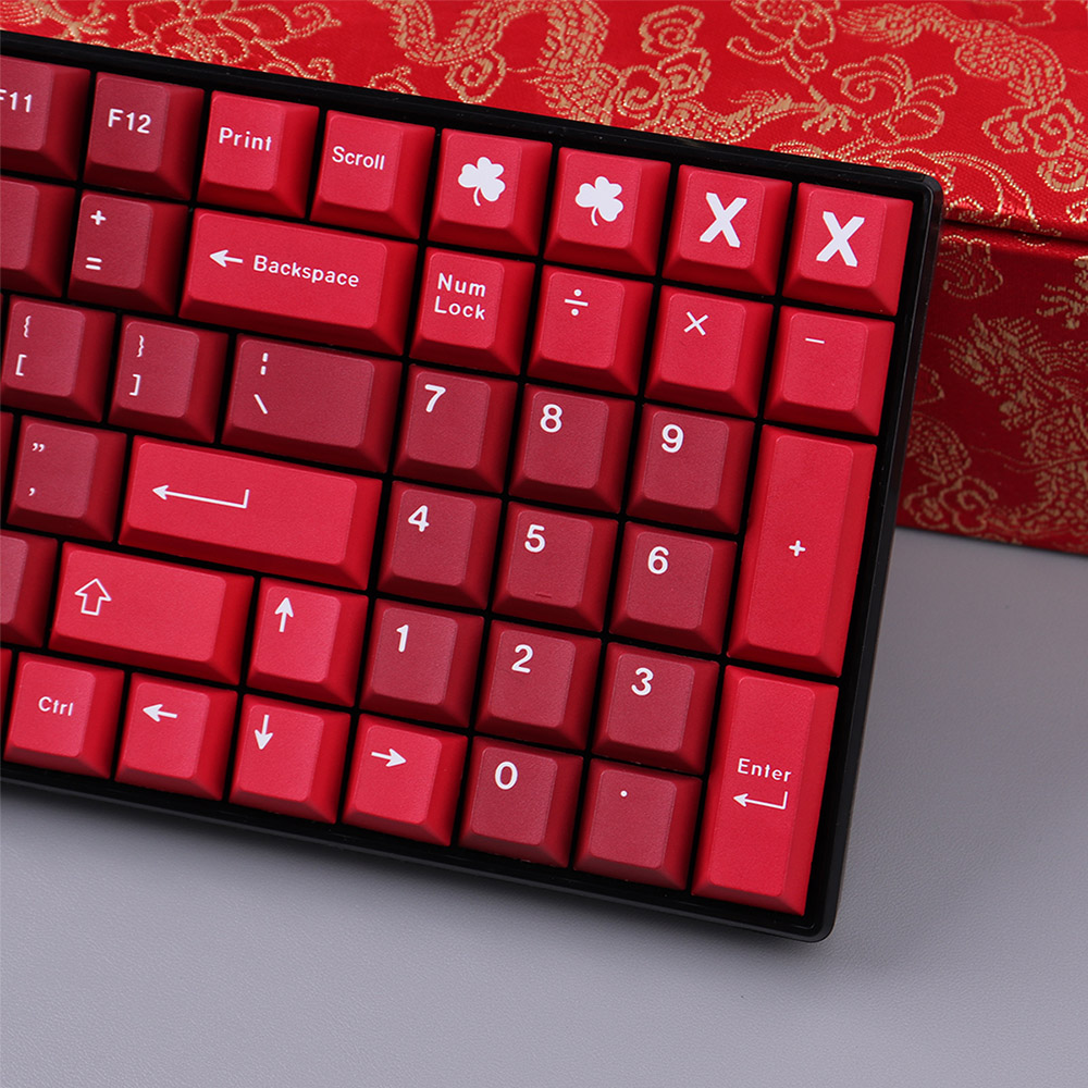 GMK JAMON Clone Keycaps 129 Keys Cherry Profile DYE-SUB PBT Keycap For MX Switch Mechanical Keyboard Red Series Key Caps