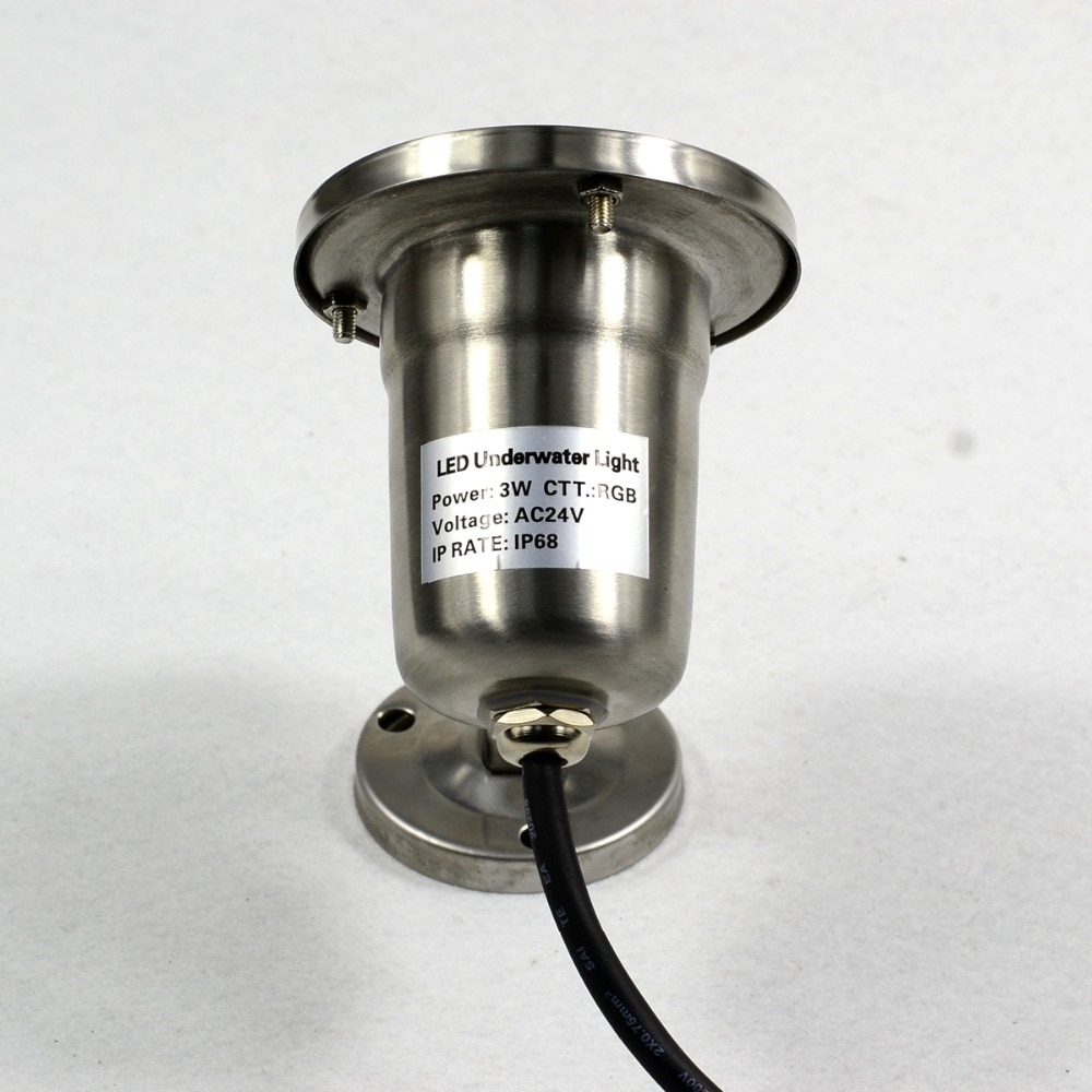 WERALED Onderwater Zwembad Verlichting Full Color DC 24V 3W Onderwater LED lamp Zilver cover Onderwater LED Verlichting