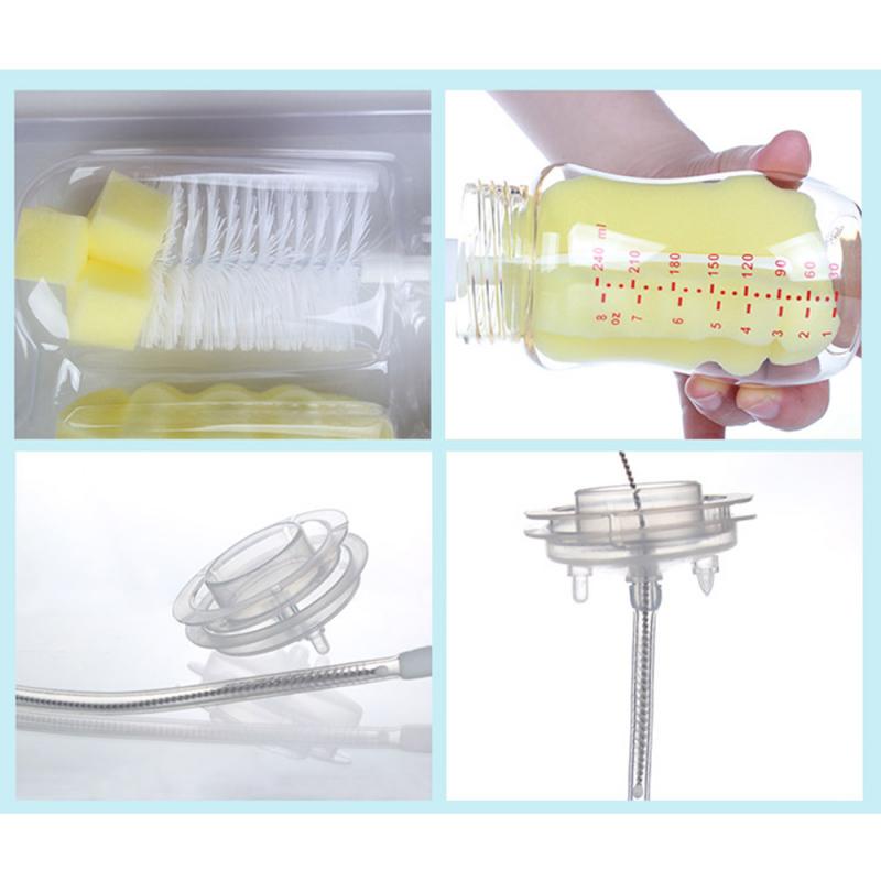 5/2/1 stück Baby Nippel Pinsel Reinigung Werkzeug Schwamm Pinsel einstellen Baby Flasche Nippel Stroh Pinsel einstellen Küche Tasse reinigung Werkzeug