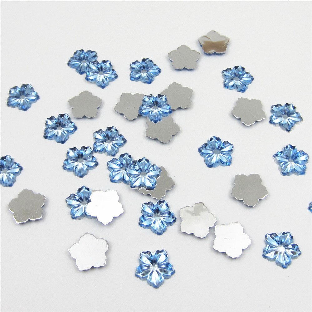 200 stks/partij 13mm Hars imitatie Bloem Acryl Strass, plat art kralen versieren diy