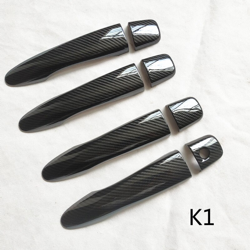 For Renault Koleos II MK2 Accessories Door Handle Cover Covers Trim Plastic Imitation Carbon Fiber