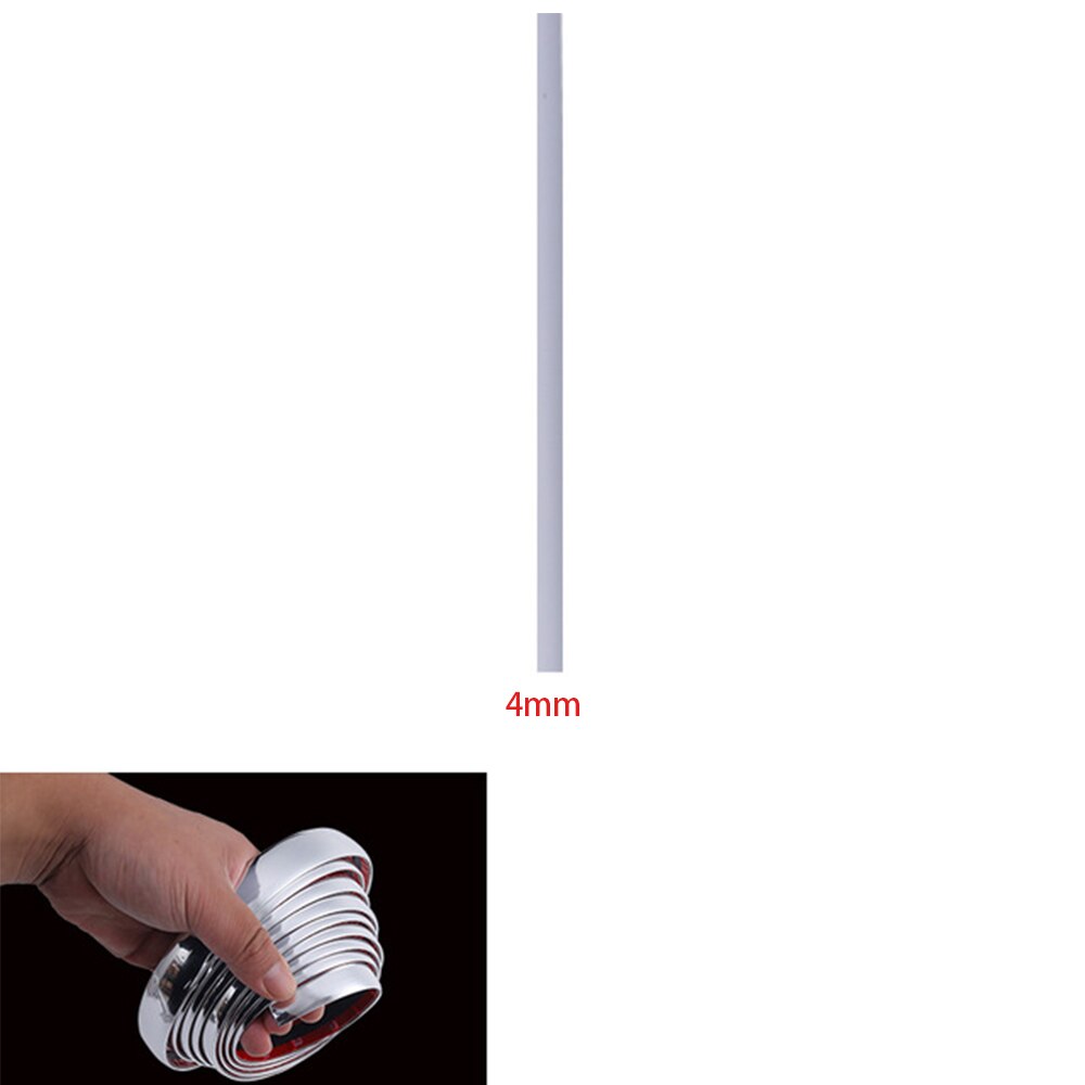 3m-Protector de parachoques para coche, decoración de estilo cromado, tira embellecedora de moldura de 4mm, 8mm, 10mm, 12mm, 15mm, 20mm y 25mm: 4mm