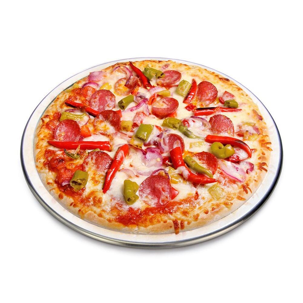 13-22 tommer sømløs aluminium pizza skærm ovn bageplade netto metalnet bagværk køkkenredskaber pizza mesh wienerbrød bageværktøj