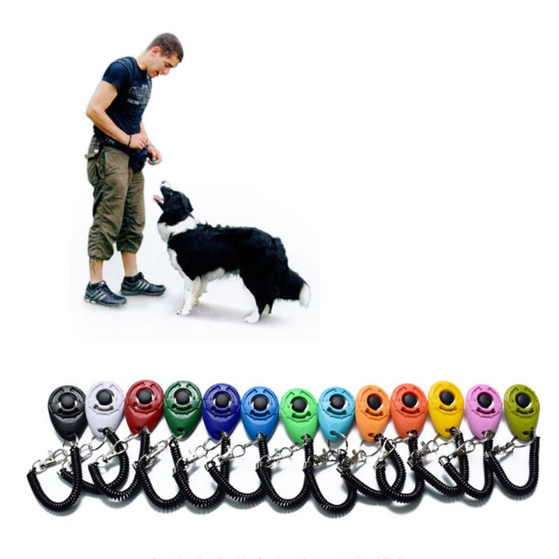 Cão de estimação tranining clicker cão de estimação tranining fornecimento novo cão de estimação clicker treinamento ajuda cinta pulso inteligente cão treinamento acessório