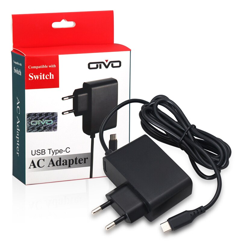 Viaje AC adaptador/cargador de pared de enchufe de la UE para nintendo switch NS