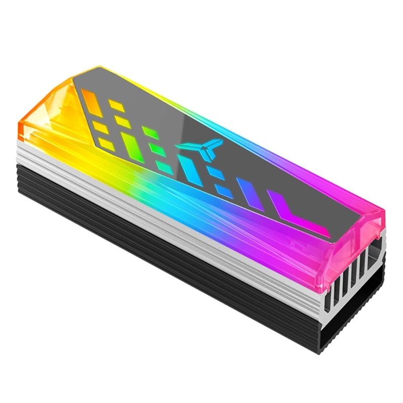 ARGB M.2 2280 SSD Heatsink Aluminum Alloy RGB Memory Heatsink 5V 3Pin Cooling Mesh Radiator for M2 Solid State Drive