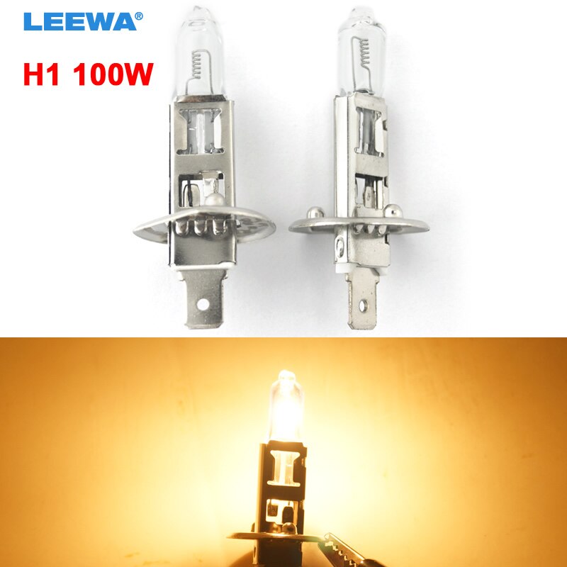 LEEWA 20 pcs Warm Wit Auto DC 24 V 70 W/100 W H1 Halogeenlamp Truck Bus Koplamp foglight Driving Lamp 3000 K # CA1668