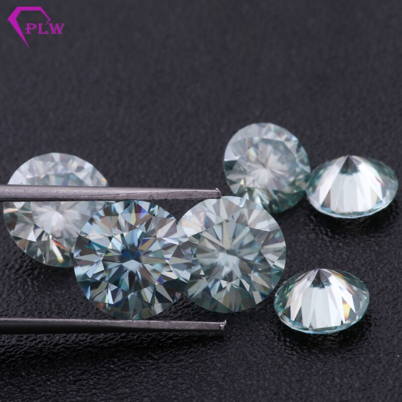 Provence jóias promoção preço 4 peças 4.5mm clareza vvs redondo brilhante corte azul e luz azul moissanite para anel pulseira