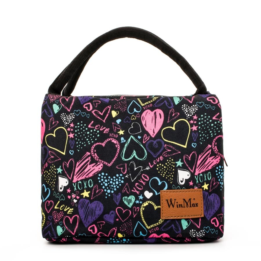 Winmax Brand Floral Print Portable Insulation Lunch Bags Thermal Food Fresh Keep Icepack for Women Kids Wine Tote Cooler Bag: bx0041