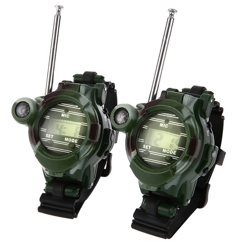 2 Stuks Kinderen Walkie Talkie Speelgoed Walkie Talkies Horloges Walkie Talkie 7 In 1 Kinderen Horloge Radio Outdoor Interphone Speelgoed outdoor: Default Title