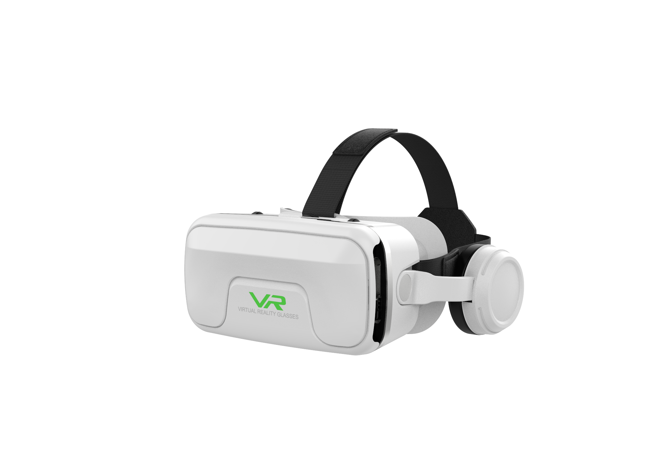 Wit Originele Vr Virtual Reality 3D Glazen Doos Stereo Vr Kartonnen Headset Helm Voor Ios Android Smartphone,Bluetooth Rocker