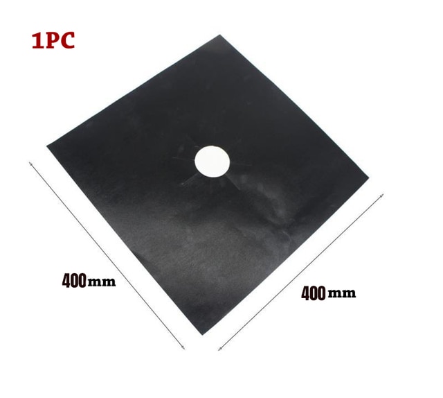 Stove Protector Cover Reusable Gas Stovetop Burner Protectors Kitchen Accessories 1/4pcs Gas Range Protector Mat Cooker Cover: 400x400x0.2mm
