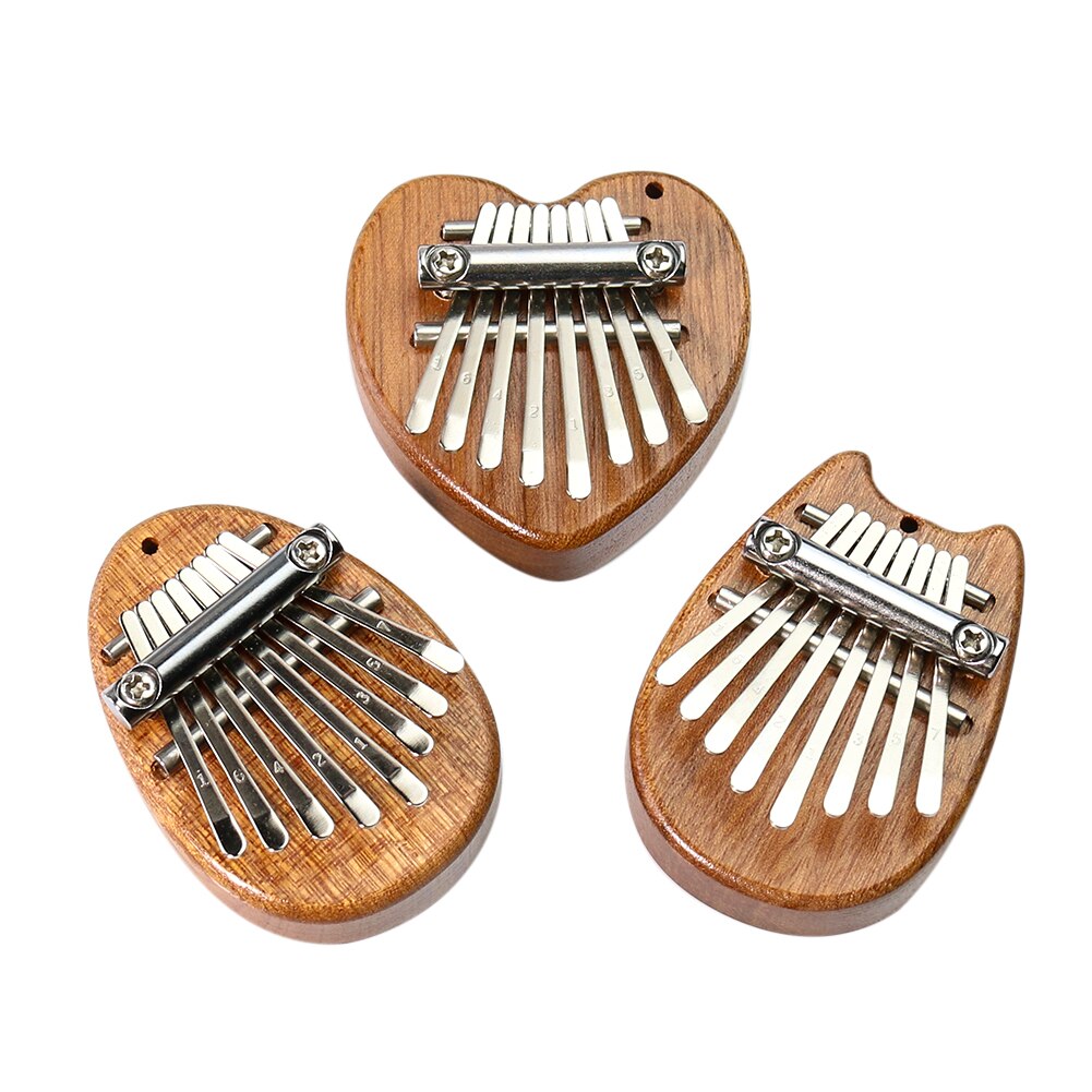 8 Key Mini Kalimba Exquisite Finger Thumb Piano Great Sound Marimba Finger Piano Keyboard Musical Instrument for Beginners