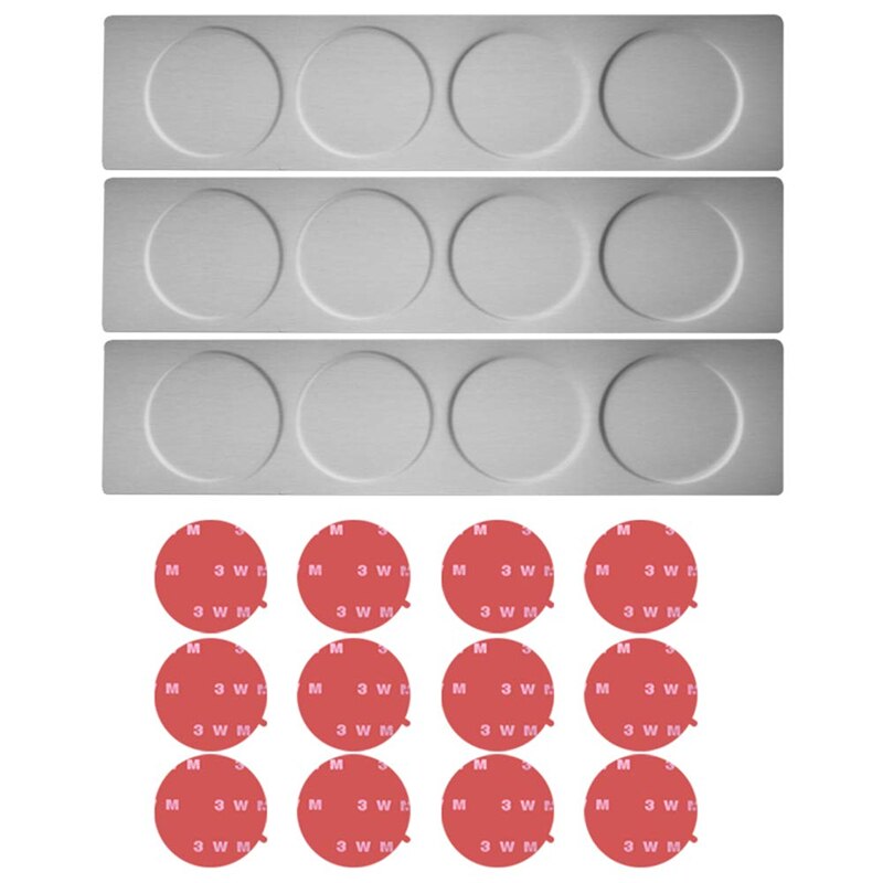Vasetti di spezie magnetici con cremagliera a parete contenitori di condimento per spezie in acciaio inossidabile con etichetta per spezie: Rack for 3x4 pezzi