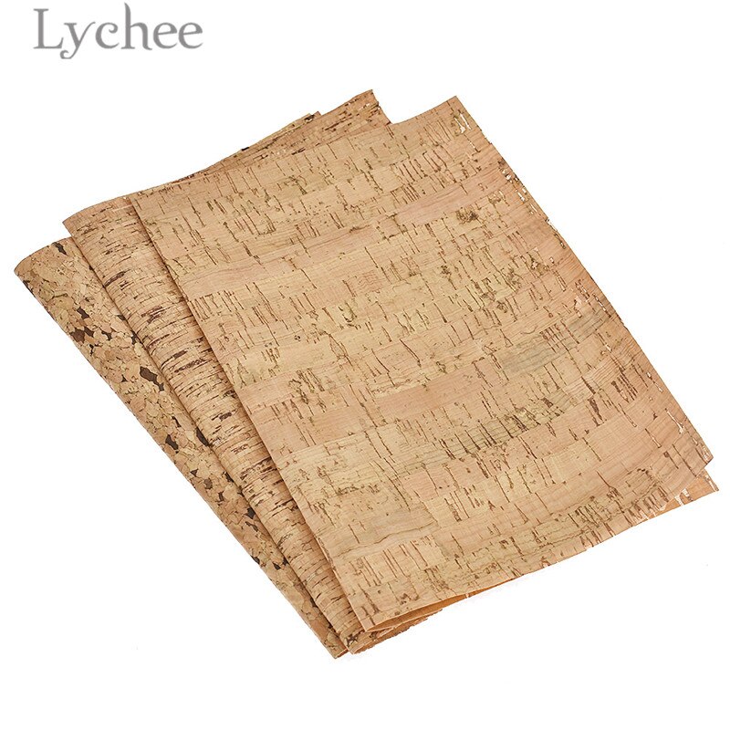 21x29cm A4 Soft Cork PU Fabric Wood Grain Synthetic Leather DIY Material For Handbag Belts Garments
