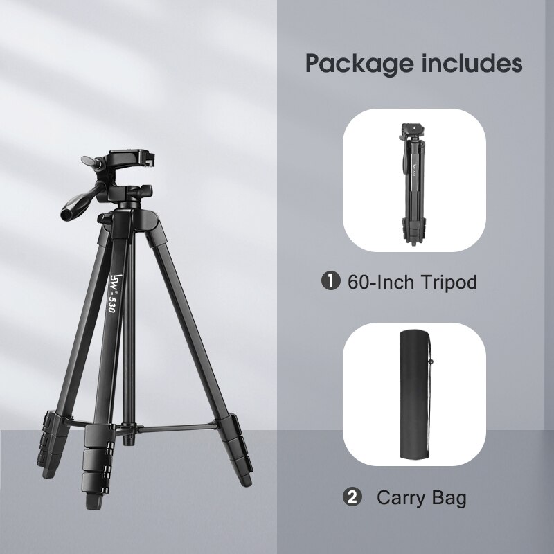 Tripod for Camera Tablet 60-Inch/150cm Aluminum Phone Tripod for Phone /iPad/ DSLR Camera with remote control Mount Holder: Tripod