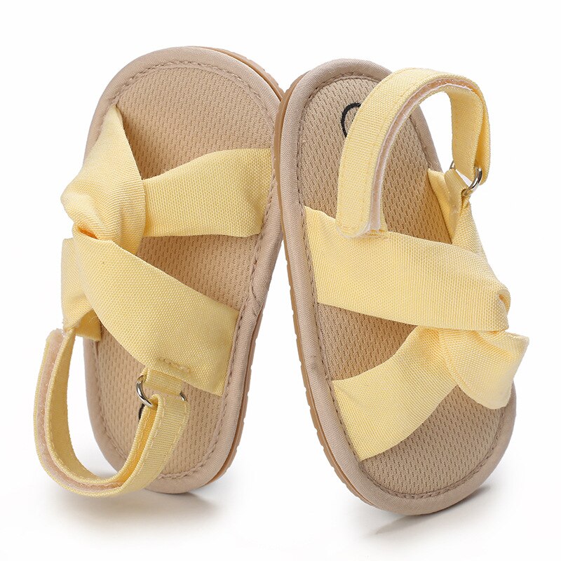 Breathable Summer Baby Girls Sandals, Toddlers Simple Style Solid Color Casual Soft Sole Shoes Newborn First Walkers 0-18M