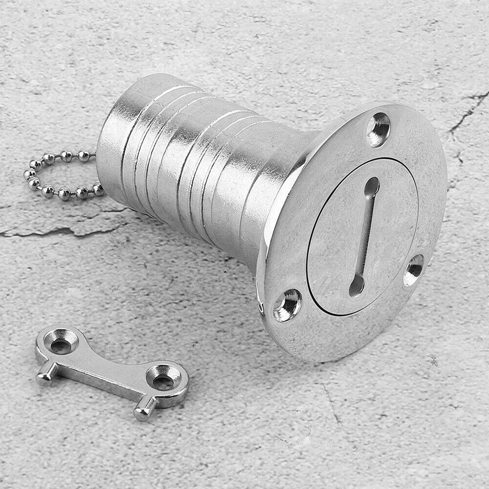 38mm 1.5 Inch Boat Fuel Tank Cap Marine Stainless Steel Boat Deck Fill Filler Port Gas Fuel Tank With Key Cap