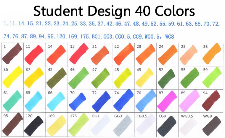 30/40/60/80 Anime Touchnew Marker Stift Kennzeichnung Stifte Farbe Marker Markieren Stift Bunte Malerei manga Kunst Liefert: 40Weiß Pole