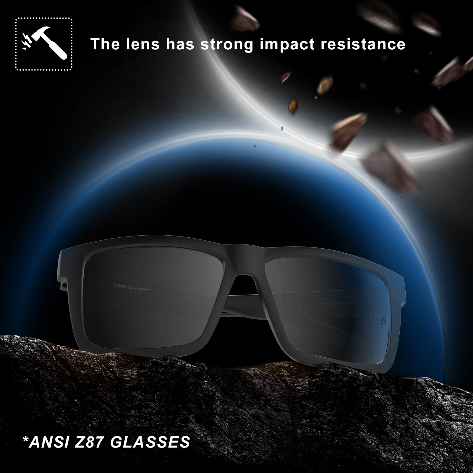 MAXJULI XL Size Extra Large Z87 Sunglasses for Big Wide Heads Men TR90 Ultralight Sun Glasses For Big Face UV400 Protection 8228