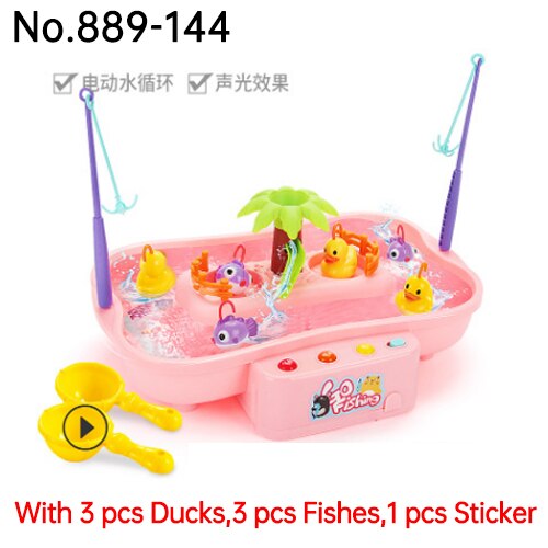 Meisjes jongens Baby Educatief Speelgoed Vis muzikale Roterende Vissen Speelgoed Set Fish Game Educatief Vissen Speelgoed Kind Verjaardag GiftD236: 889-144-Pink