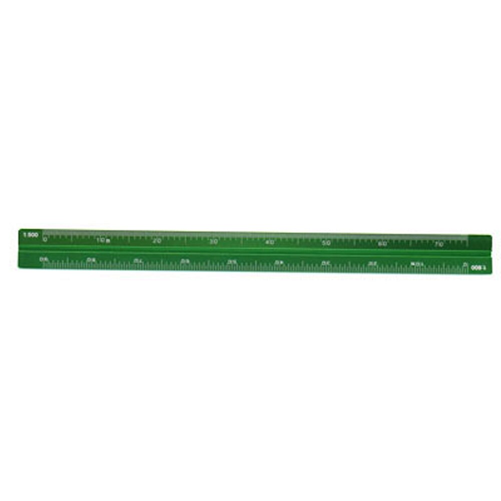 Colorful School Ruler Triangular Office Supplies Small Proportion Measuring Tool Scale Ruler Multifunctional Aluminum: Green