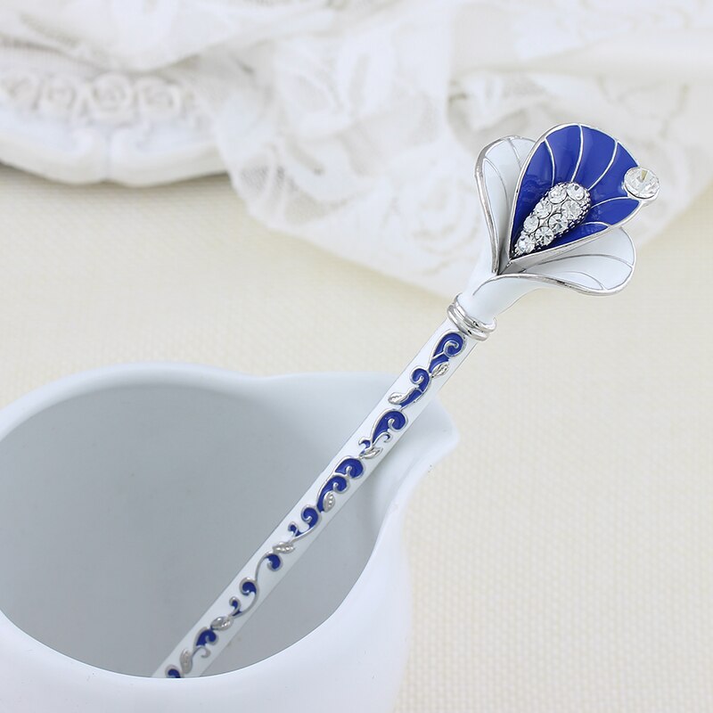 muylinda Chinese Style Enamel Fan Hair Stick Women Costume Classic Metal Charm Hairpins Jewelry