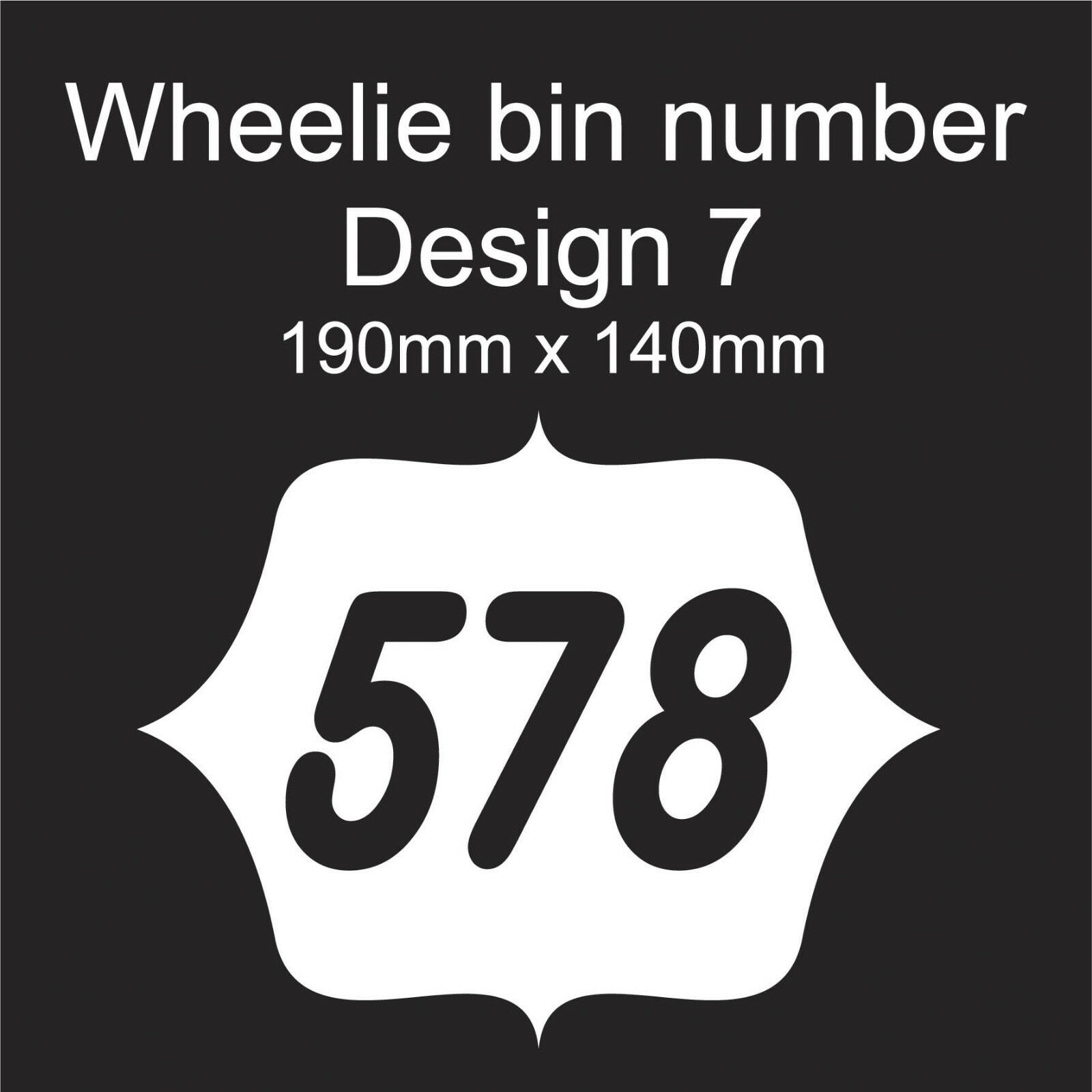 4X Grote Vinyl Bin Sticker Nummer 1-99 - Zelfklevend Voor Recycling Box En Wheelie Bin