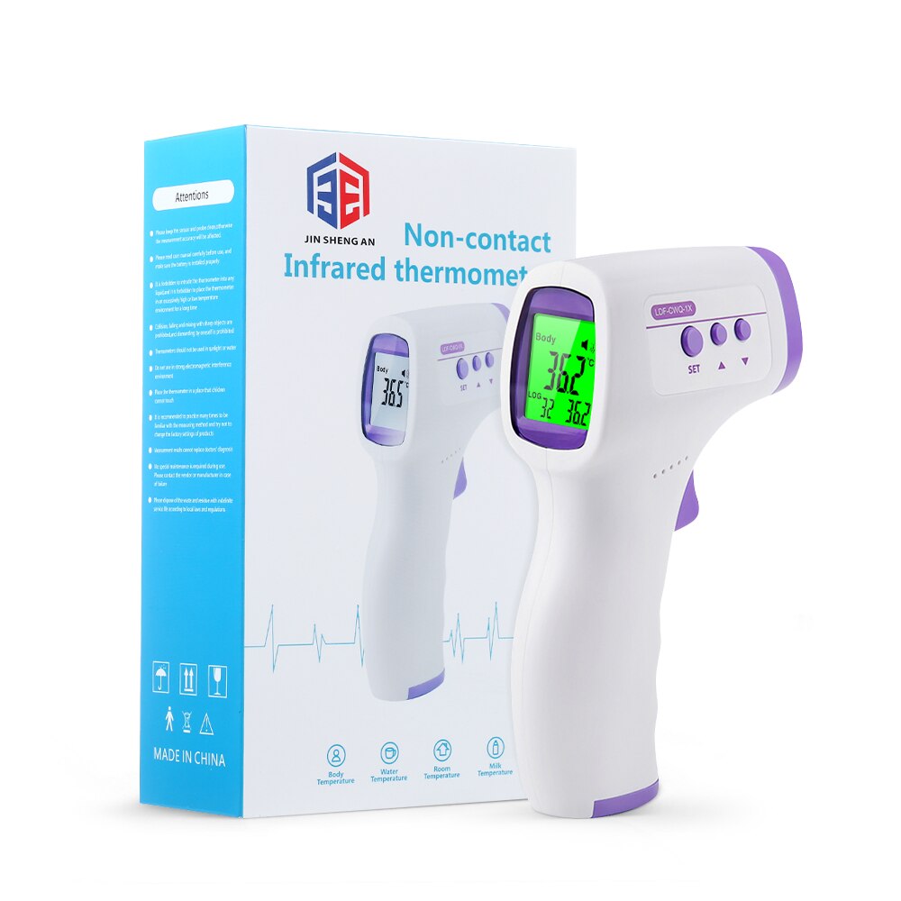 Digital Infrared Thermometer Non Contact Temperature Meter hygrometer Temperature Fever Digital Measuring Tools thermal sensor: MD1765