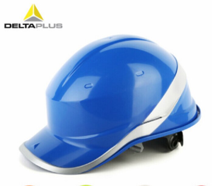 UNS Lagerbier Delta Plus DIAMANT V hoch Sicherheit Helm Hallo Vis Bauherren Harte Hütte mit Kinnriemen: Blau