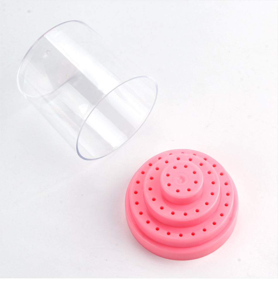 Soporte para brocas de uñas con 10/20/48 agujeros, estuche de almacenamiento vacío, contenedor de exhibición, caja de cortador de fresado, soporte de exhibición para manicura Acryl