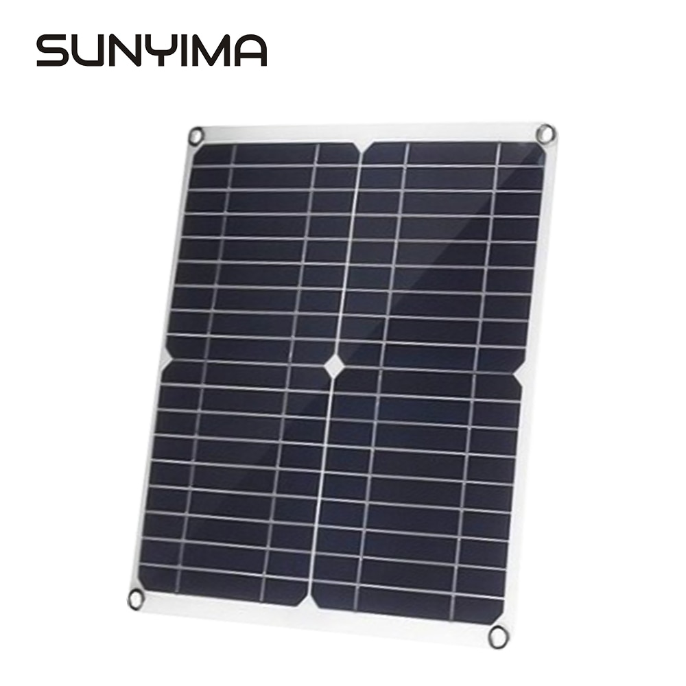 Sunyima 20W Monokristallijn Silicium Dual Usb Solar Panel Draagbare Waterdichte Zonnepaneel Oplader Mobiele Power Battery Charger