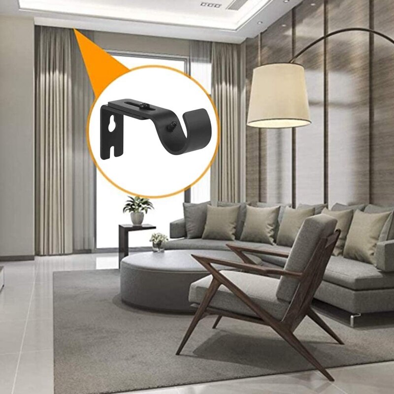 6 Stuks Gordijn Staaf Beugels Verstelbare Gordijn Beugels Volant Ondersteuning Houders Gordijn Staaf Houder Met Schroeven