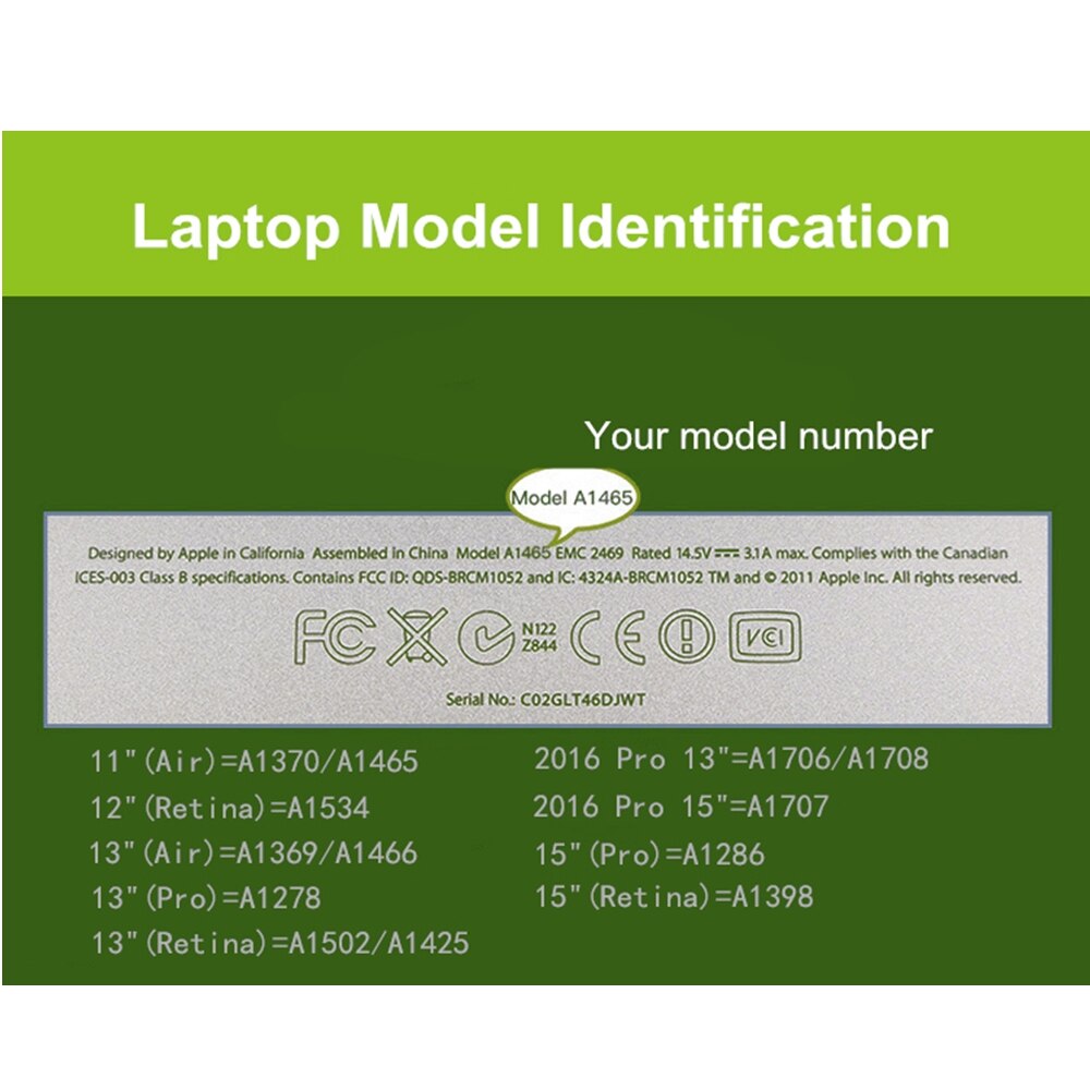 Fargeblokk laptop dekal klistremerke hud for macbook air pro retina 11 " 13 " 15 " vinyl mac veske body full cover skin
