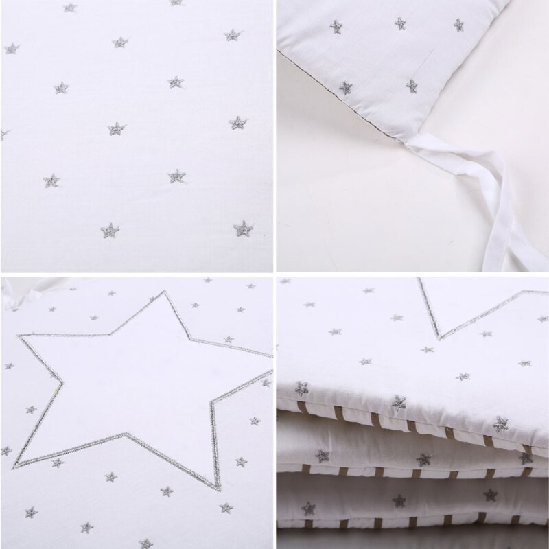 Stars Baby Bed Thicken Bumper Set Crib Around Cushion Cot Protector 54DF