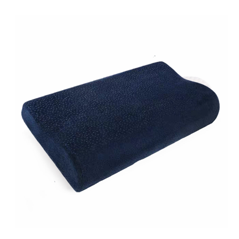 Memory foam sängkläder kudde cervikala kuddar för att sova lindra nacksmärtor med tvättbart överdrag säng liggunderlag för vuxna &amp; barn: Bl2001- sammetsblå / 50 x 30 x 10 (7)  cm