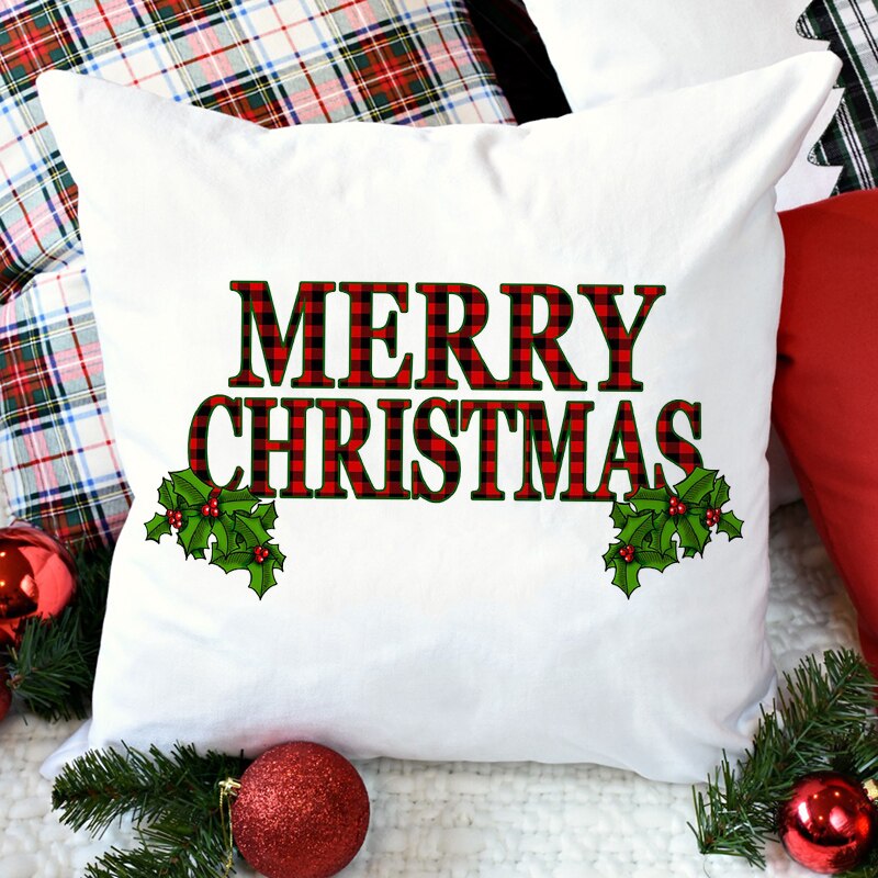 Kerst Kussenslopen Xmas Decoratieve Boerderij Buffalo Regenboog Kussensloop Winter Kussen Case Voor Home Decor: Z21062-DCCWH-M