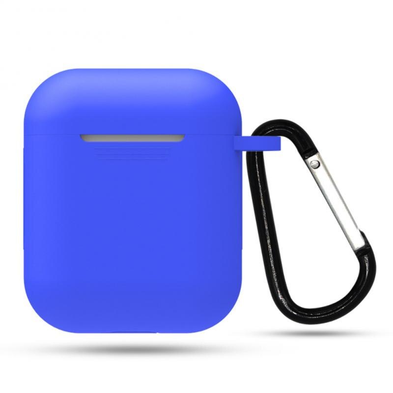 Etui na słuchawki dla Airpods pokrowiec ma zastosowanie do Bluetooth Airpods etui na słuchawki z wisząca klamra: blue