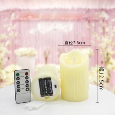 Real wax led candle Flameless candle lamp battery operated with timer Amazing life-like flickering flame Real wax: 12.5cm with Timer