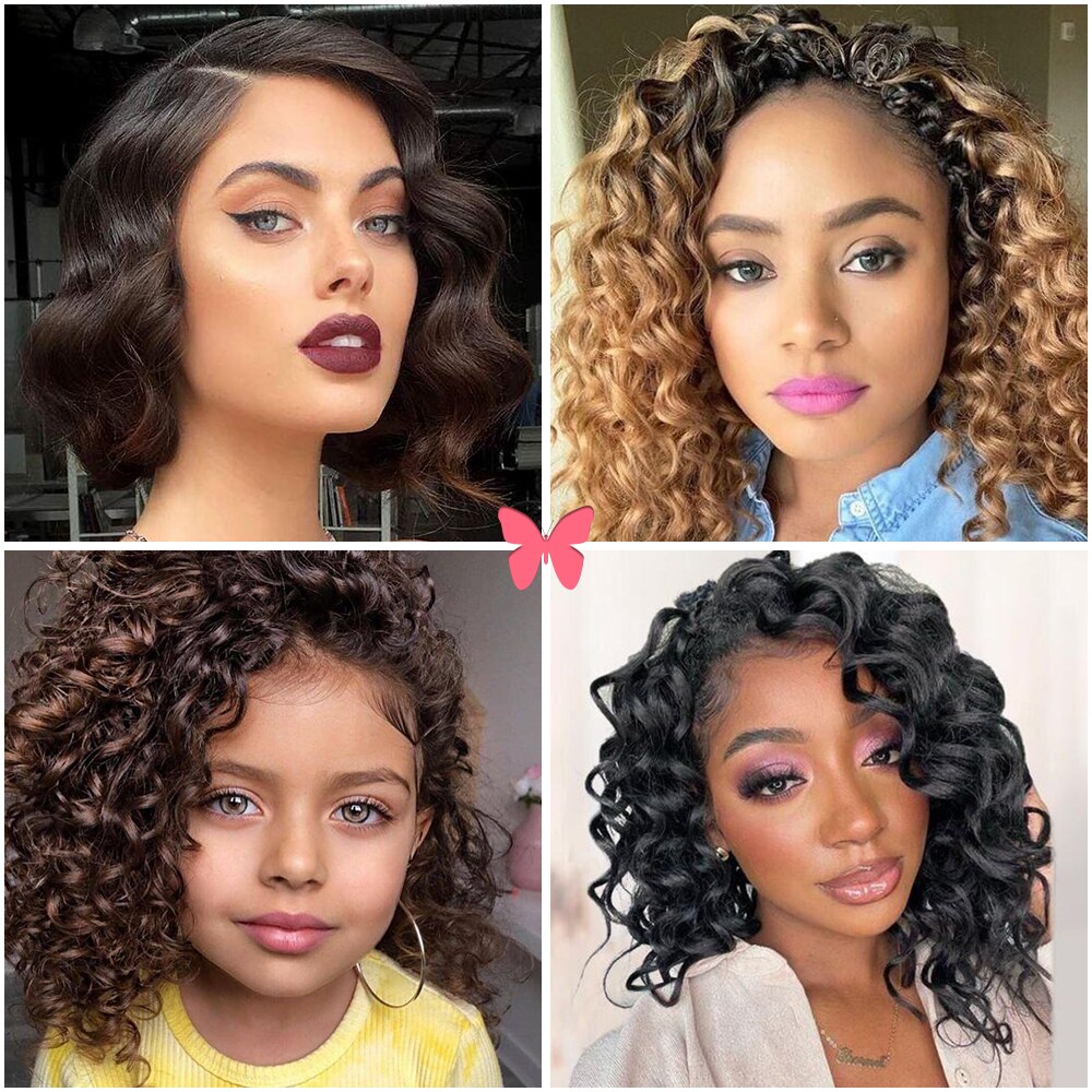 Synthetische Häkeln Haar 9 Zoll Freetress Ozean Welle Häkeln Zöpfe Haar Für Flechten Haar afro Locken Für Frauen