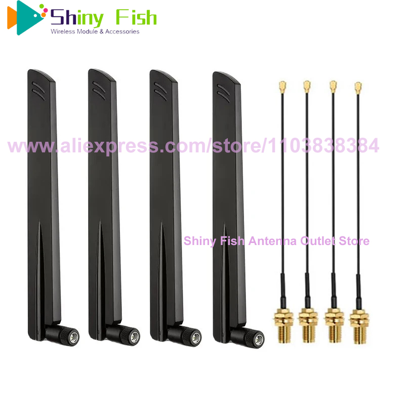 Quectel YE0001BA 5G 600-6000MHz Antenna SMA Male With YM0004AA MHF4 Pigtail For RM520N-GL T99W175 FM190-GL FM160-EAU: Gris oscuro