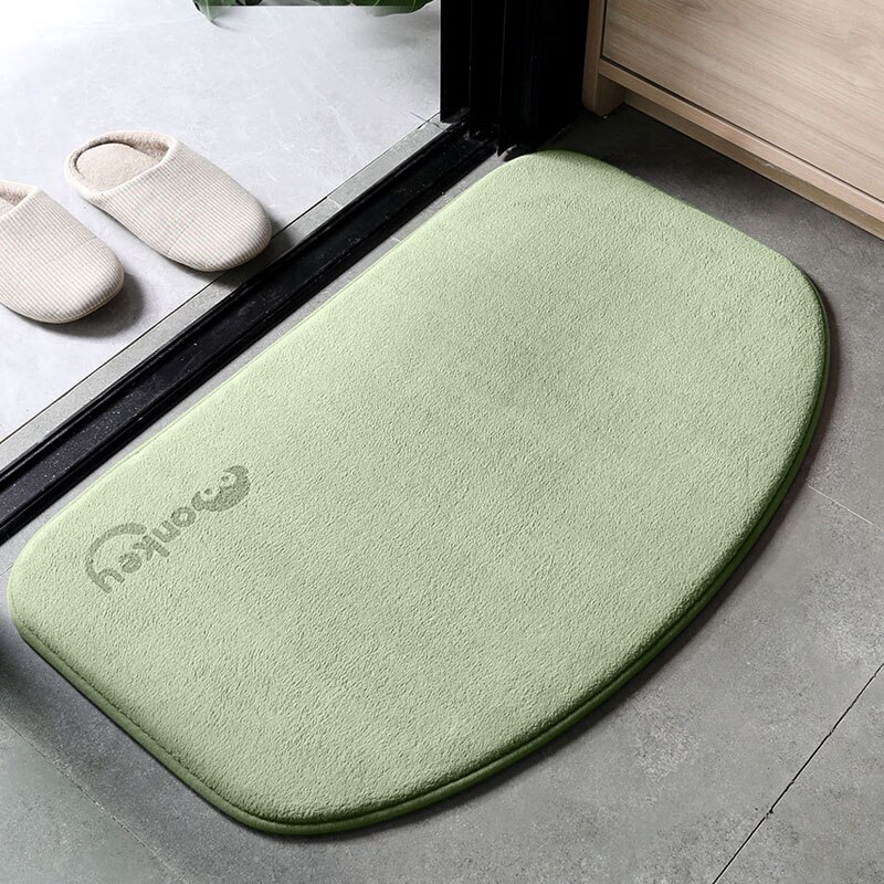 Super Absorberende Memory Foam Badmat Sneldrogend Badkamer Mat Antislip Deur Mat Badkamer Tapijt Vloermat wc Tapijt: Green-monkey